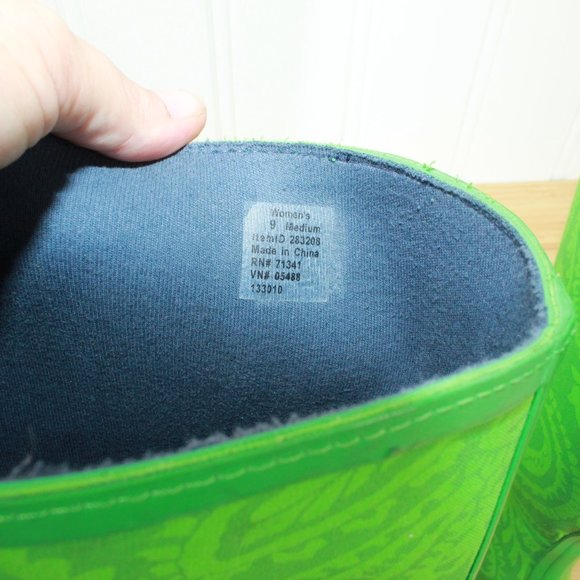 LL BEAN Wellies Waterproof Paisley Rain Boots 9 M - Picture 7 of 11